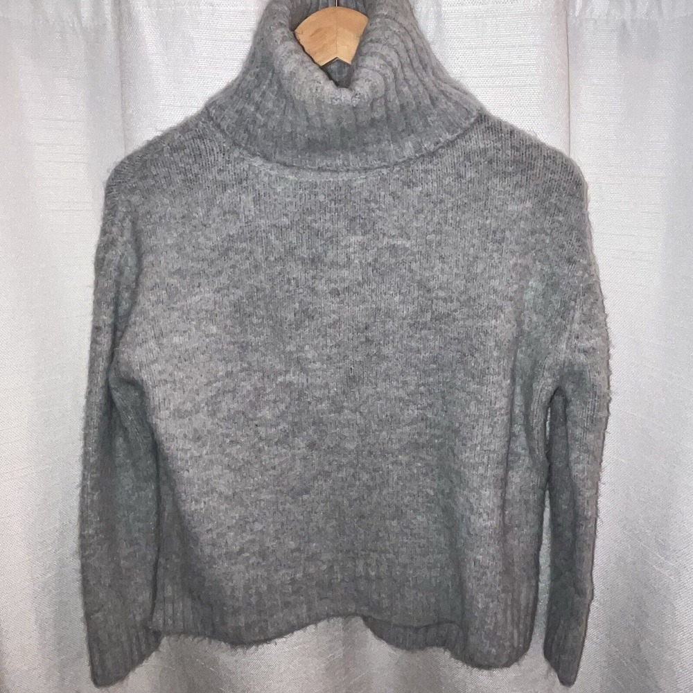 Lulus Favorite Dream Heather Grey Turtleneck Sweater Womens XS Cabincore Cozy